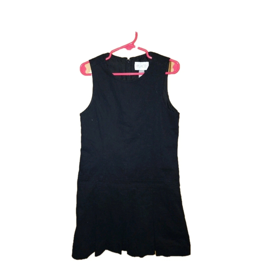 NEW Childrens Place Black Sleeveless Dress (Pleated) Knee Length Sz 6x-7 NWT